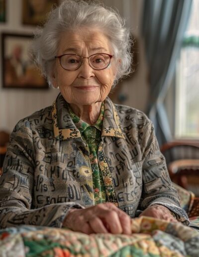 elderly lady smiling stockcake